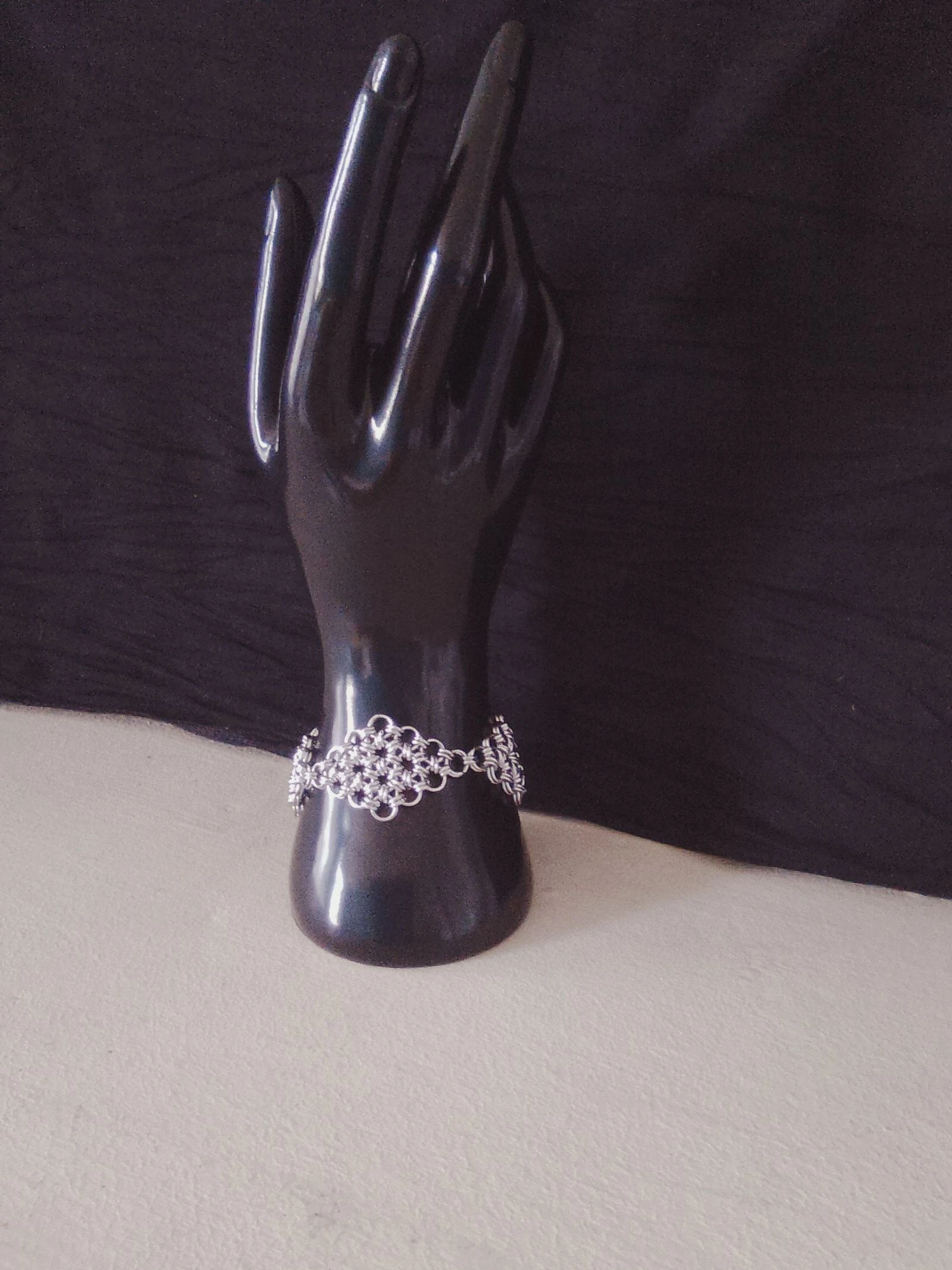 Brazalete de cadena de malla japonesa estilo gótico "rombo" – photo 5